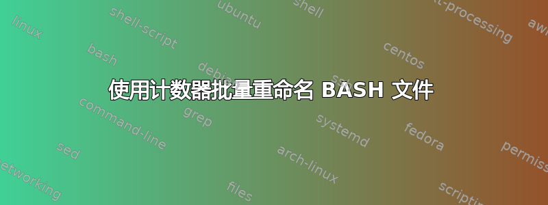 使用计数器批量重命名 BASH 文件