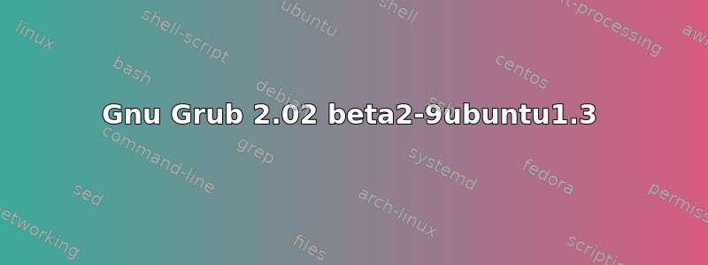 Gnu Grub 2.02 beta2-9ubuntu1.3