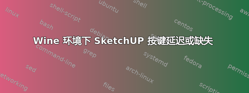 Wine 环境下 SketchUP 按键延迟或缺失