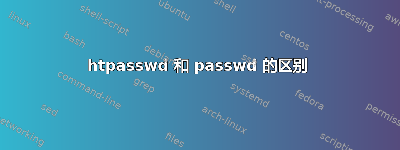 htpasswd 和 passwd 的区别