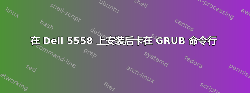 在 Dell 5558 上安装后卡在 GRUB 命令行