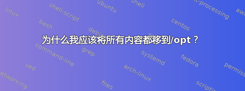 为什么我应该将所有内容都移到/opt？