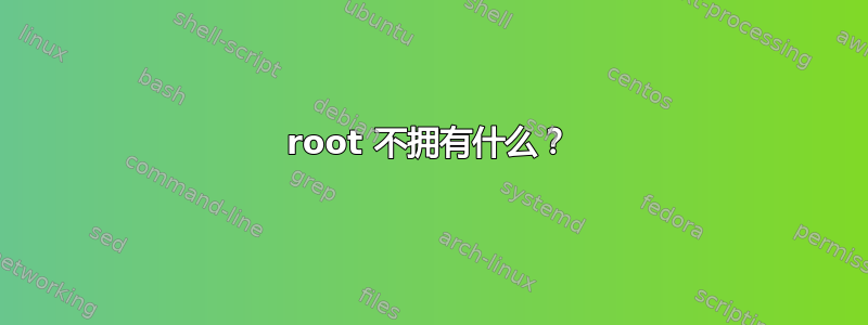 root 不拥有什么？