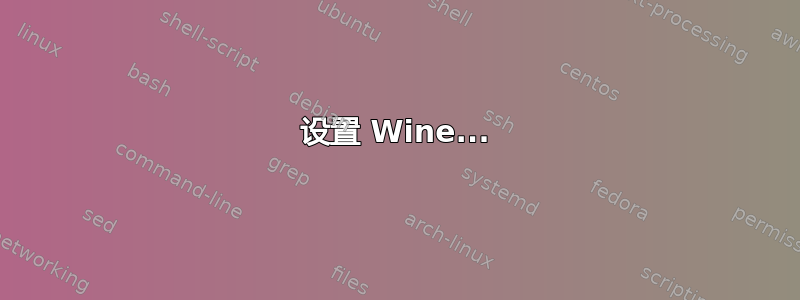 设置 Wine...