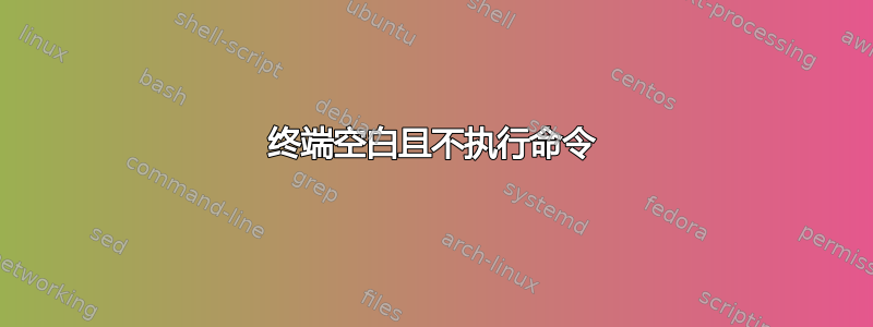 终端空白且不执行命令