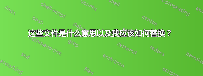 这些文件是什么意思以及我应该如何替换？