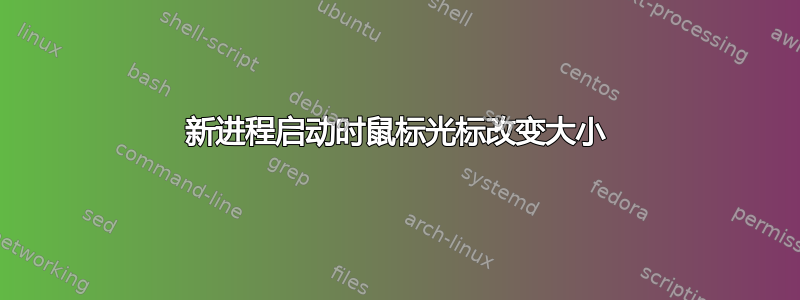 新进程启动时鼠标光标改变大小