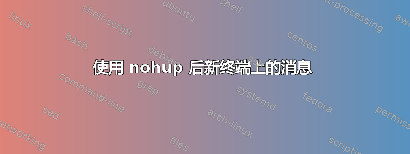 使用 nohup 后新终端上的消息