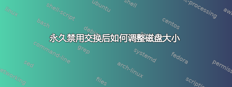 永久禁用交换后如何调整磁盘大小