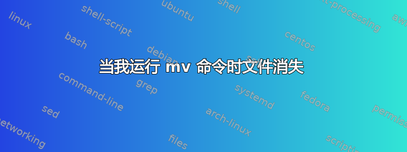 当我运行 mv 命令时文件消失