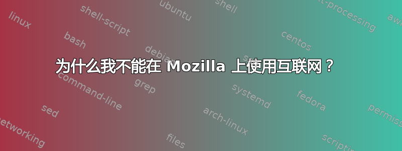 为什么我不能在 Mozilla 上使用互联网？ 