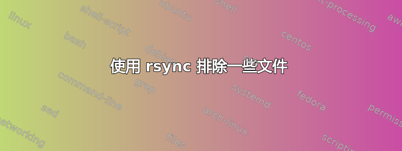 使用 rsync 排除一些文件