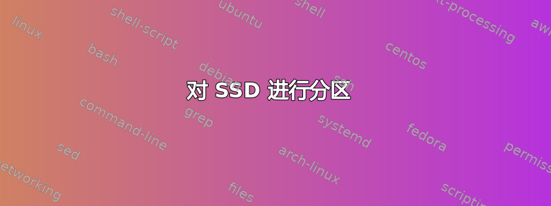 对 SSD 进行分区 