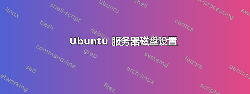 Ubuntu 服务器磁盘设置