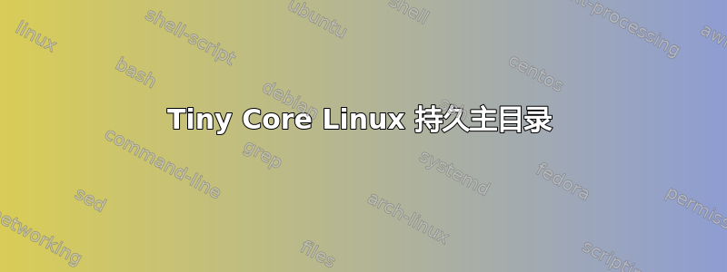 Tiny Core Linux 持久主目录