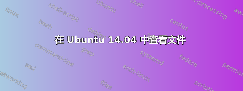 在 Ubuntu 14.04 中查看文件