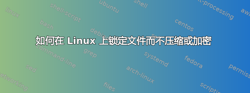 如何在 Linux 上锁定文件而不压缩或加密