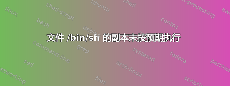 文件 /bin/sh 的副本未按预期执行