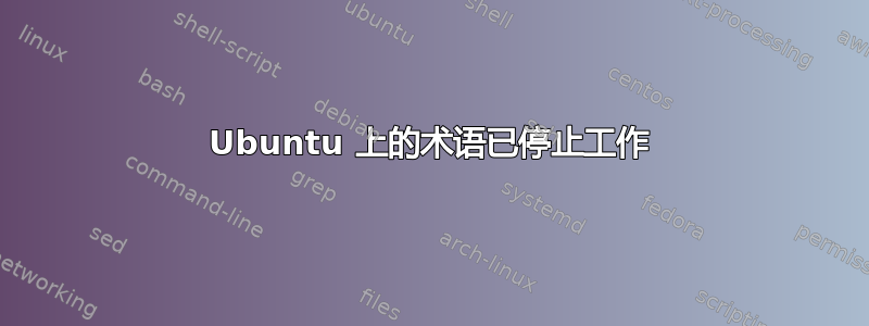 Ubuntu 上的术语已停止工作