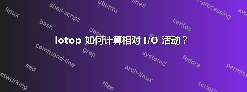 iotop 如何计算相对 I/O 活动？