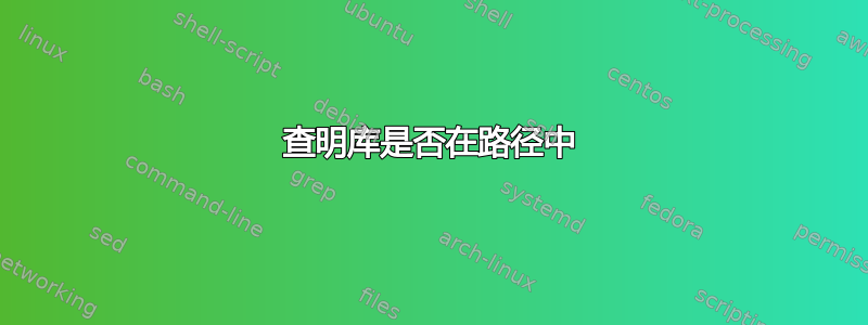 查明库是否在路径中