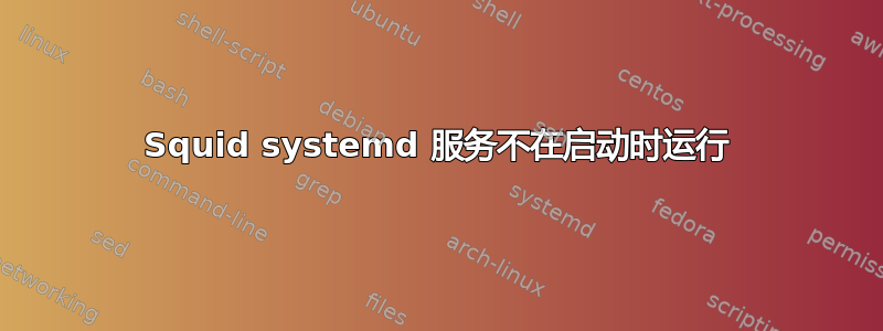 Squid systemd 服务不在启动时运行