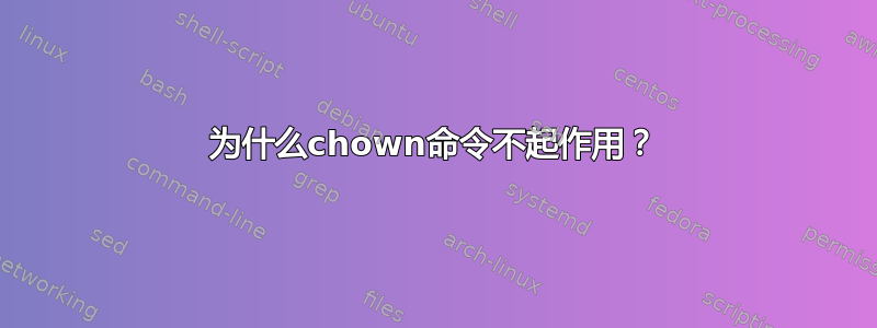 为什么chown命令不起作用？