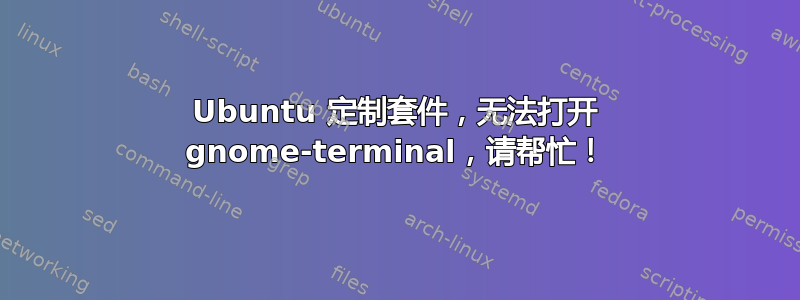 Ubuntu 定制套件，无法打开 gnome-terminal，请帮忙！