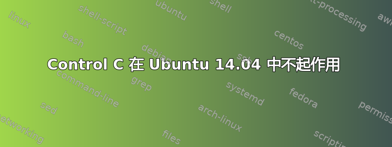 Control C 在 Ubuntu 14.04 中不起作用