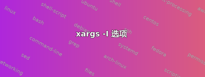 xargs -I 选项