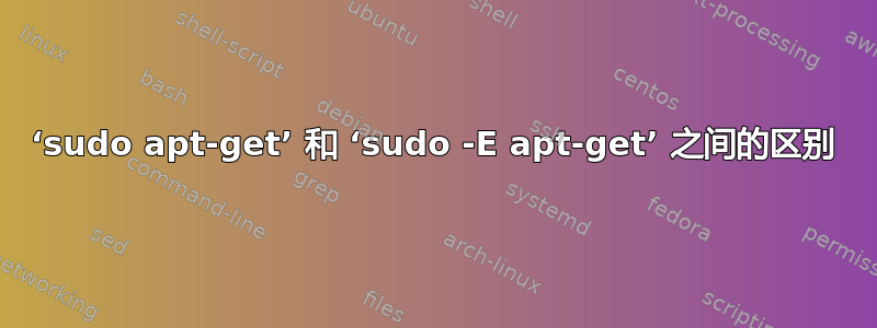 ‘sudo apt-get’ 和 ‘sudo -E apt-get’ 之间的区别