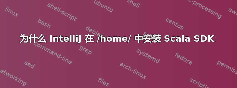 为什么 IntelliJ 在 /home/ 中安装 Scala SDK