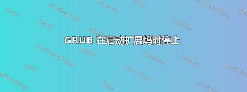 GRUB 在启动扩展坞时停止