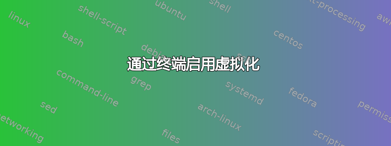 通过终端启用虚拟化