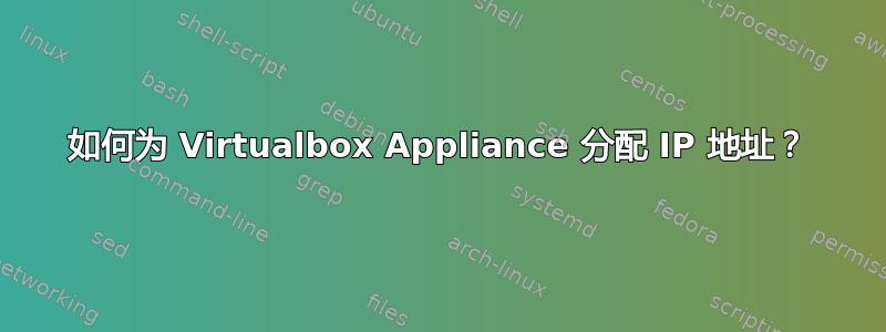 如何为 Virtualbox Appliance 分配 IP 地址？