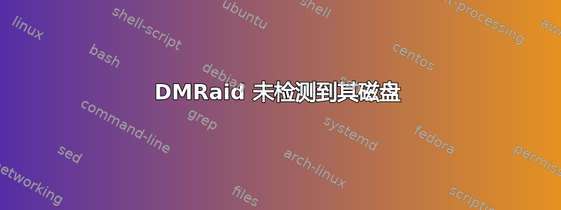 DMRaid 未检测到其磁盘