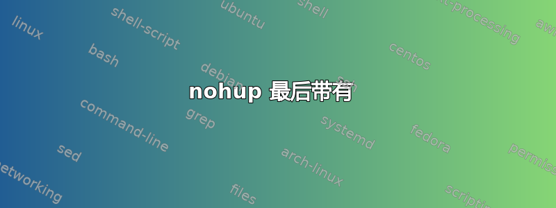 nohup 最后带有 