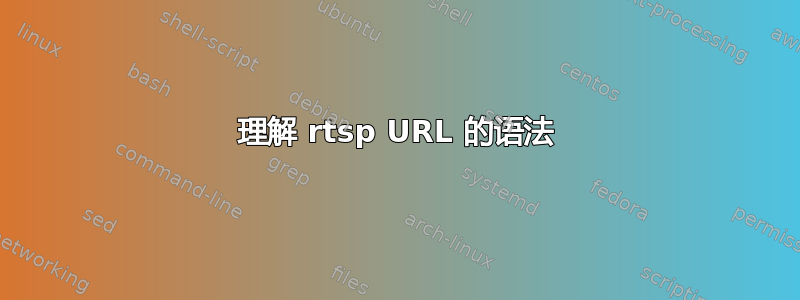 理解 rtsp URL 的语法