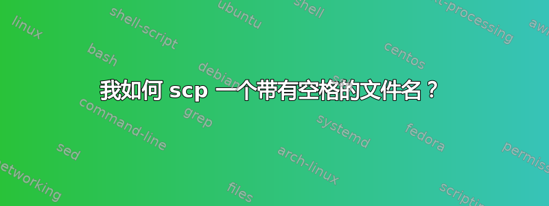 我如何 scp 一个带有空格的文件名？