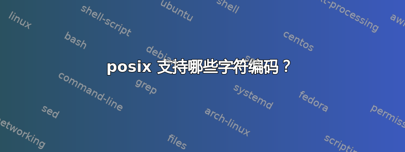 posix 支持哪些字符编码？