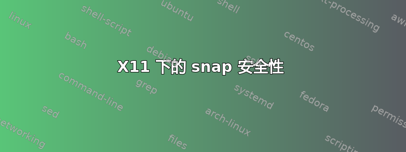 X11 下的 snap 安全性