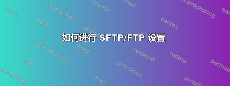 如何进行 SFTP/FTP 设置