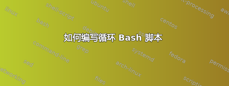 如何编写循环 Bash 脚本