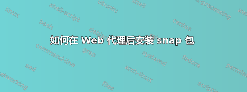 如何在 Web 代理后安装 snap 包