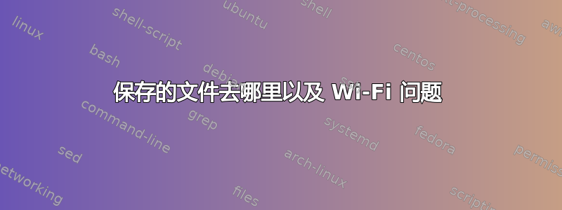 保存的文件去哪里以及 Wi-Fi 问题