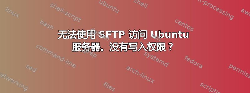 无法使用 SFTP 访问 Ubuntu 服务器。没有写入权限？