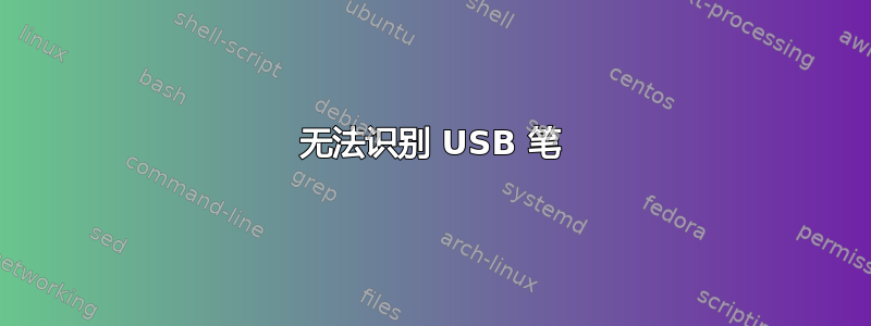 无法识别 USB 笔