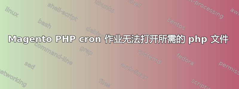 Magento PHP cron 作业无法打开所需的 php 文件