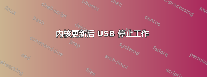 内核更新后 USB 停止工作