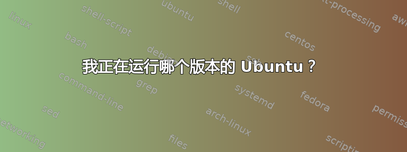 我正在运行哪个版本的 Ubuntu？